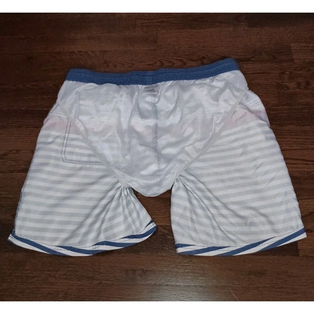 Vineyard Vines Swim Trunks Mens Large Lined Red White Blue Striped